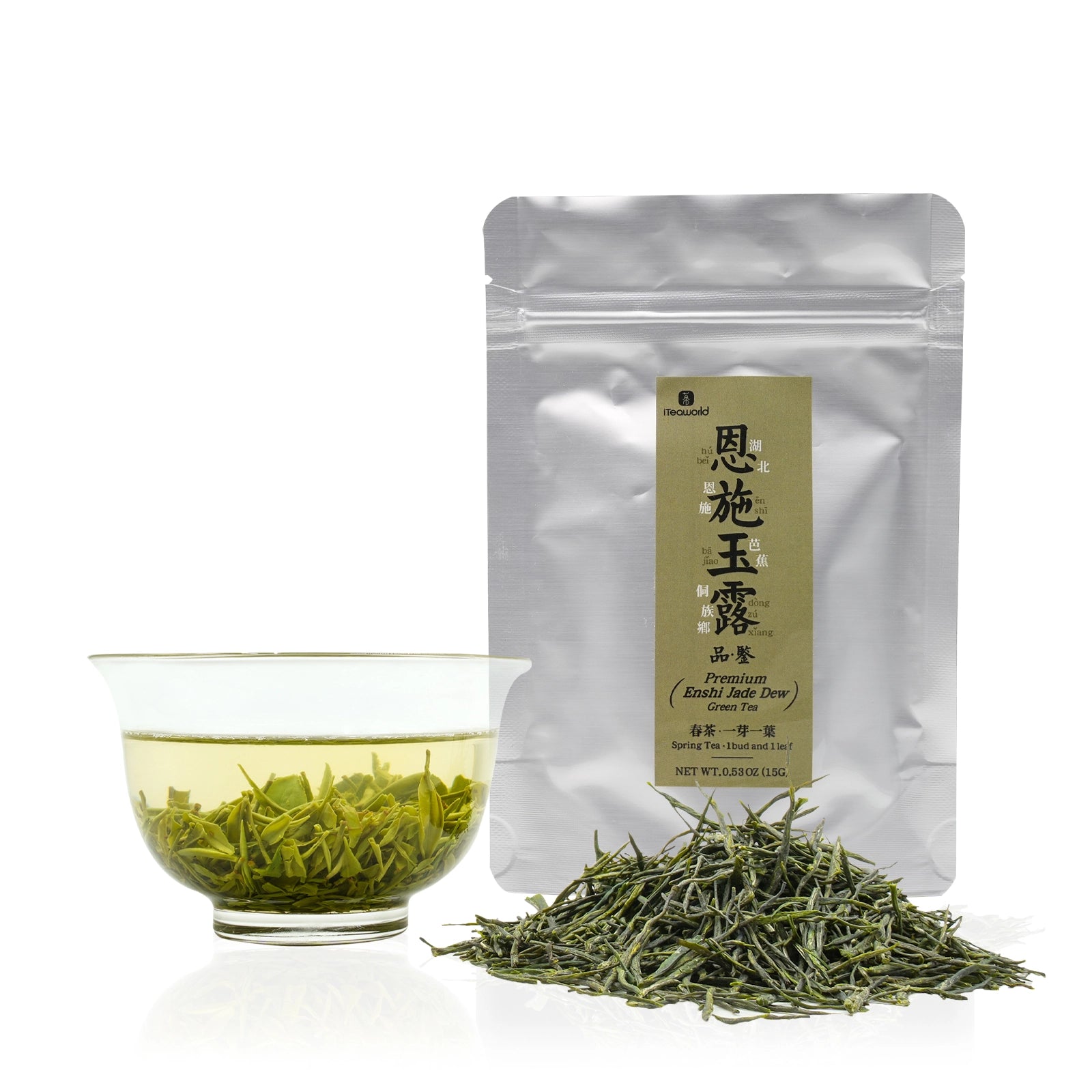 Premium Jade Dew (En Shi Yu Lu) Chinese Green Tea (One bud with one leaves) – Rich & Refreshing with Seaweed Aroma, 1400m High Mountain Tea from Baiyan Village, Hubei | Spring Harvest April 2024 | 3.5oz (100g) | The Only Steamed Green Tea For Morning