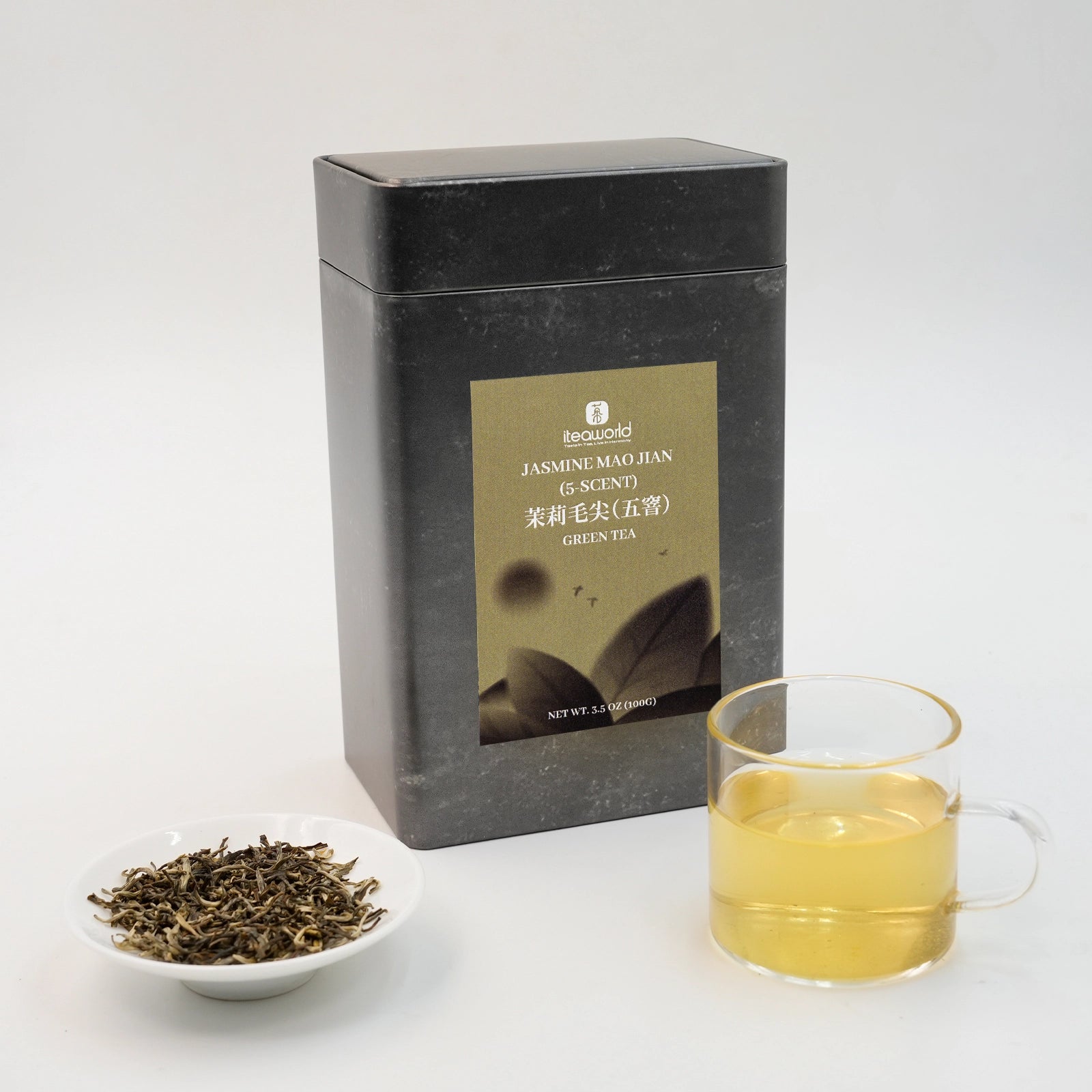 Jasmine Mao Jian | Traditional 5-Scent Jasmine Green Tea (One Bud with Two Leaves) – Pure Floral Fragrance, Rich and Sweet with Refreshing Aftertaste | Summer Harvest July 2024 from 1000m in Heng County, Guangxi | 3.5oz (100g) For Afternoon