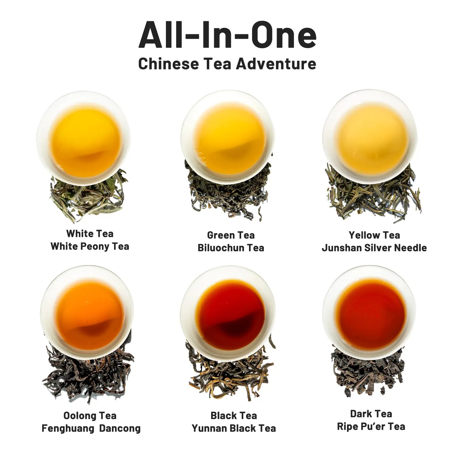 6 Types Of Chinese Tea Sampler