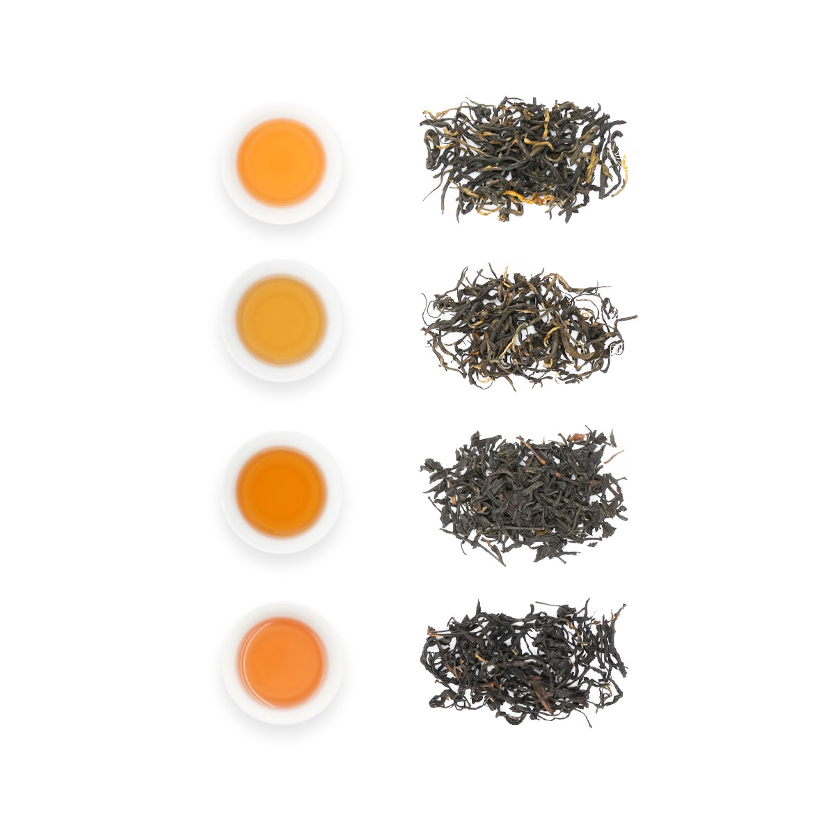 4 Flavors Chinese Black Tea Sampler ( Yunnan, Souchong, Wild Souchong, Yingde) | 4 Fermentation Levels with 20 Free Tea Bags, 2.1OZ (56G) /16 Bags