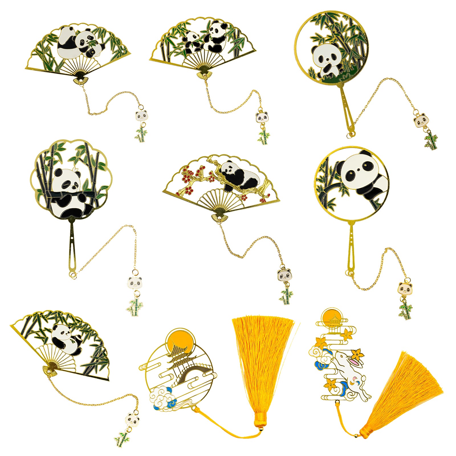 Beautifully Crafted Chinese Panda Pendant Bookmark, Featuring Intricate Color Prints - Add Only $5 to Claim Your Gift