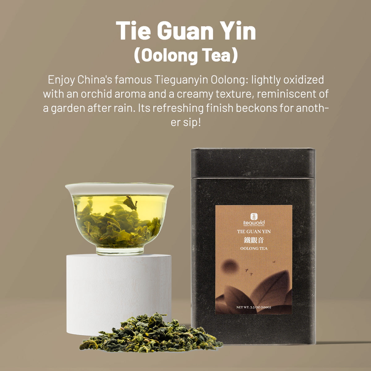 Premium Tie Guan Yin Oolong Tea | Rich Orchid Aroma Thick And Smooth No Bitterness|2023 Autumn Tea | 3.5oz (100g) For Morning